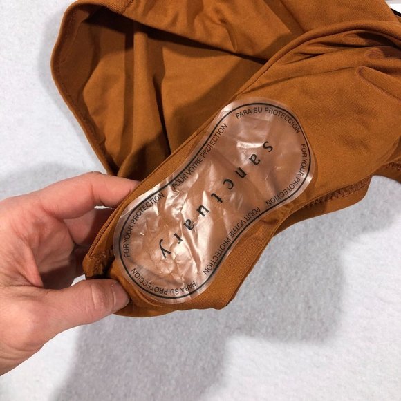 NEW Sanctuary Women Medium Color Block One Piece Swimsuit Pink Brown Orange $119 - Picture 7 of 11